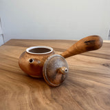 Wood Fired - Unglazed Wood Sidehandle Teapot - 185 mL