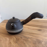 Eclipse - Wood Sidehandle Teapot + Tea Bowls Set
