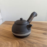 Eclipse - Wood Sidehandle Teapot + Tea Bowls Set